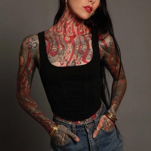 Soft Black Corset Vest